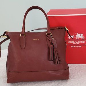 Coach Brown Leather Handbag 13.5"h x 16"w